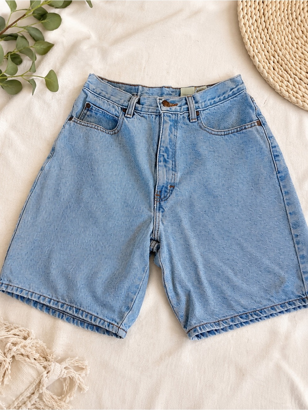Eddie Bauer High Rise Denim Bermuda Shorts Size 10